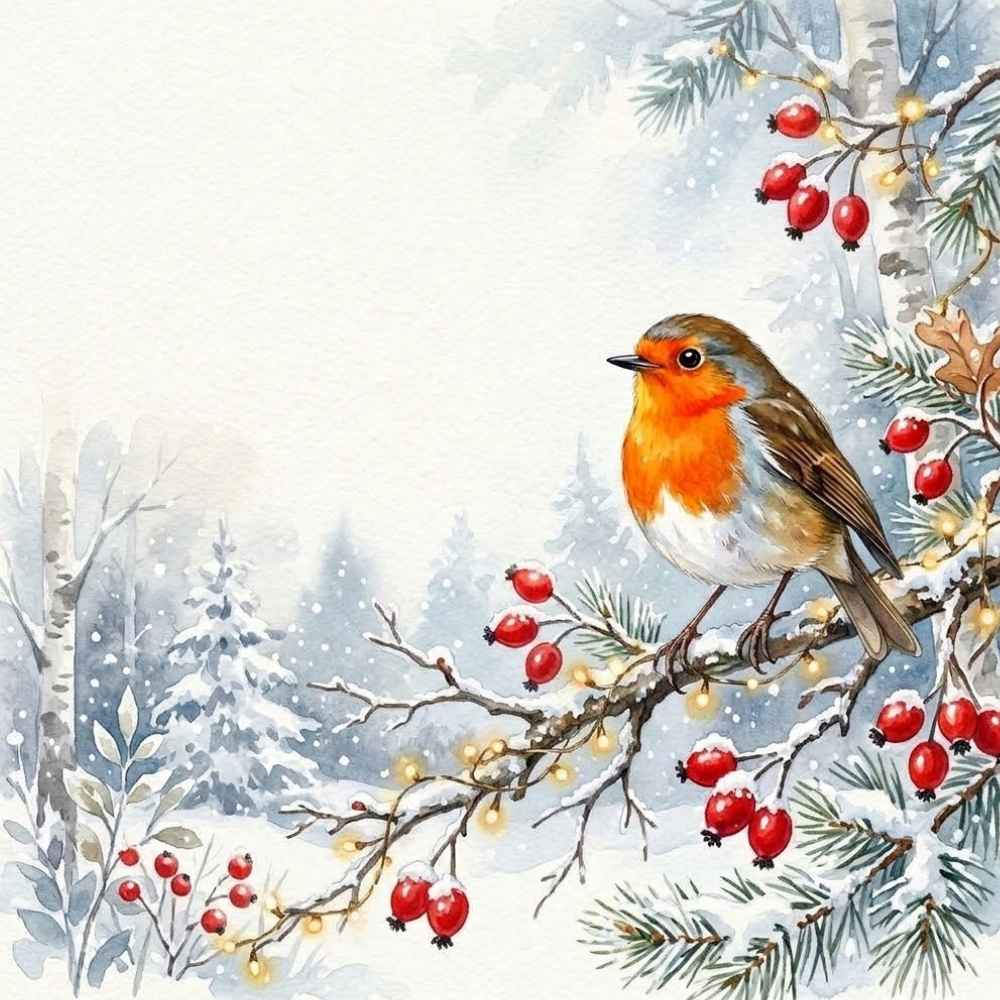Robin Christmas eCard for Clients